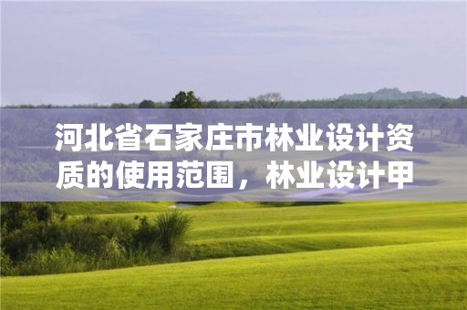 河北省石家庄市林业设计资质的使用范围，林业设计甲级资质