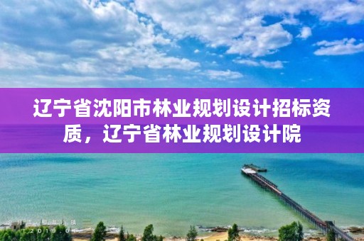 辽宁省沈阳市林业规划设计招标资质,辽宁省林业规划设计院
