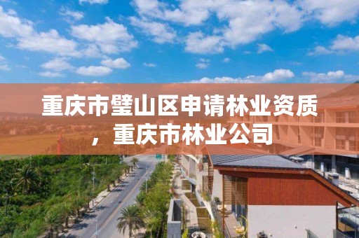 重庆市璧山区申请林业资质,重庆市林业公司
