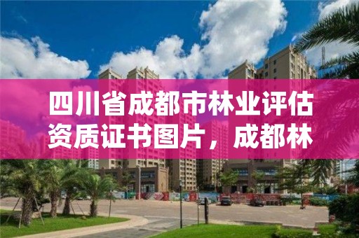 四川省成都市林业评估资质证书图片,成都林业厅