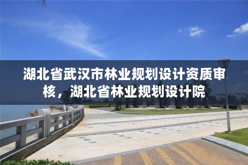 湖北省武汉市林业规划设计资质审核，湖北省林业规划设计院