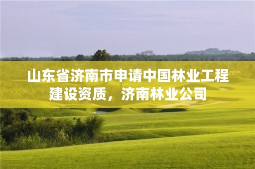 山东省济南市申请中国林业工程建设资质,济南林业公司