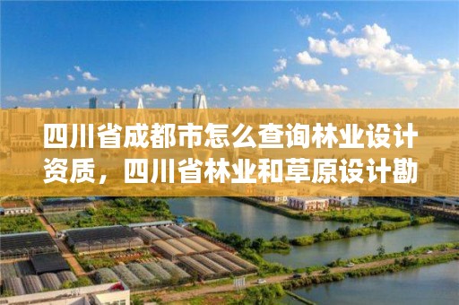 四川省成都市怎么查询林业设计资质,四川省林业和草原设计勘察院