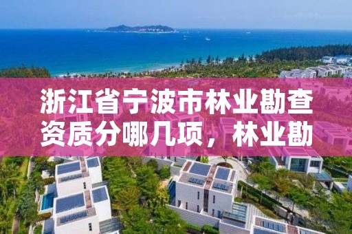 浙江省宁波市林业勘查资质分哪几项,林业勘察资质 证书