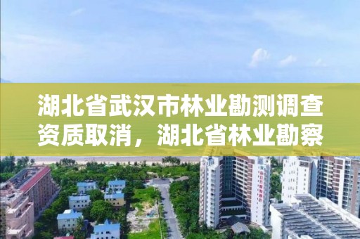 湖北省武汉市林业勘测调查资质取消，湖北省林业勘察设计院是个好单位吗