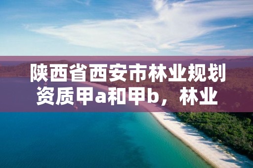 陕西省西安市林业规划资质甲a和甲b,林业防治甲级资质证书