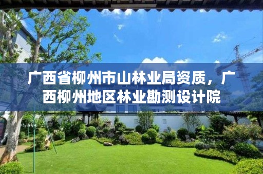 广西省柳州市山林业局资质,广西柳州地区林业勘测设计院