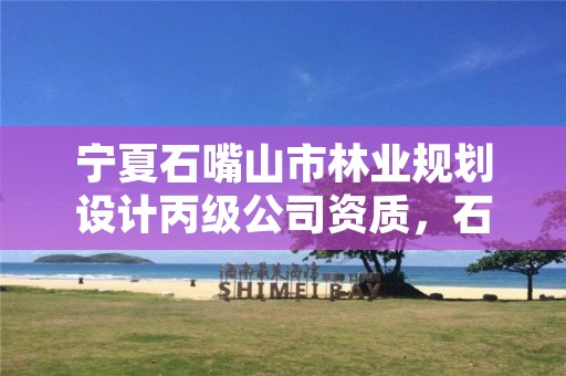 宁夏石嘴山市林业规划设计丙级公司资质,石嘴山市林业和草原局