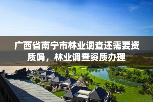 广西省南宁市林业调查还需要资质吗,林业调查资质办理