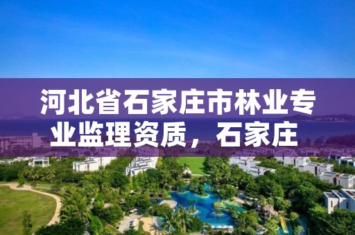 河北省石家庄市林业专业监理资质，石家庄 监理