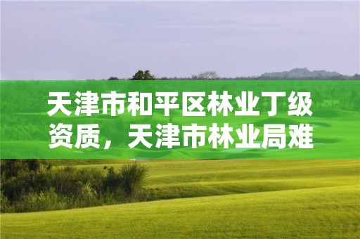 天津市和平区林业丁级资质,天津市林业局难考吗