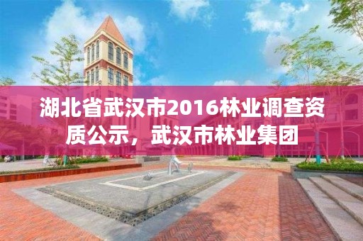 湖北省武汉市2016林业调查资质公示，武汉市林业集团