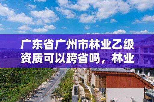 广东省广州市林业乙级资质可以跨省吗，林业调查乙级资质转让
