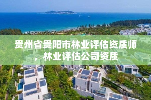 贵州省贵阳市林业评估资质师,林业评估公司资质