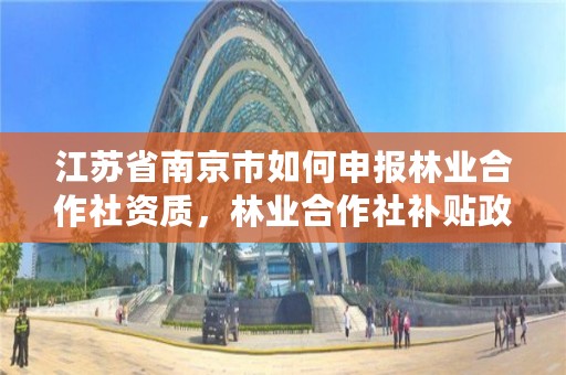 江苏省南京市如何申报林业合作社资质,林业合作社补贴政策