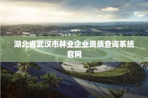 湖北省武汉市林业企业资质查询系统官网