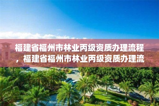 福建省福州市林业丙级资质办理流程,福建省福州市林业丙级资质办理流程图