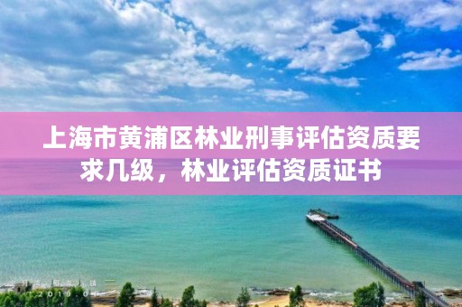 上海市黄浦区林业刑事评估资质要求几级,林业评估资质证书