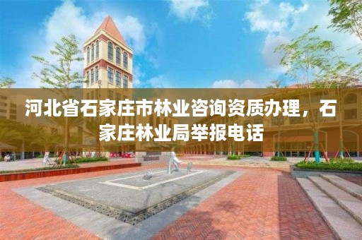 河北省石家庄市林业咨询资质办理,石家庄林业局举报电话
