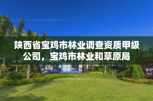 陕西省宝鸡市林业调查资质甲级公司,宝鸡市林业和草原局