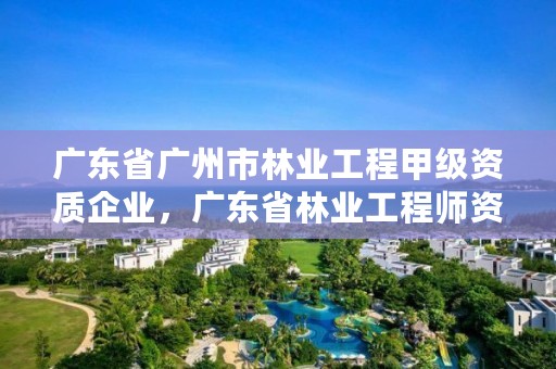 广东省广州市林业工程甲级资质企业，广东省林业工程师资格条件