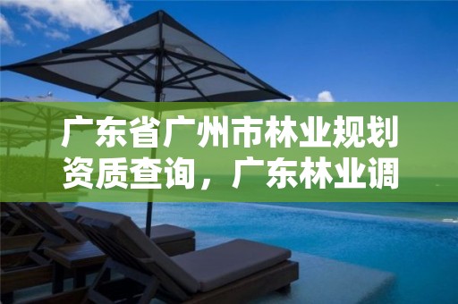广东省广州市林业规划资质查询，广东林业调查规划设计资质