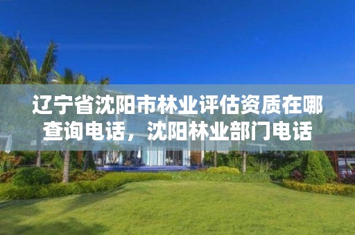 辽宁省沈阳市林业评估资质在哪查询电话,沈阳林业部门电话