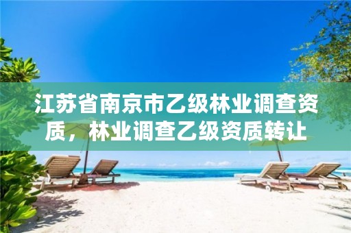 江苏省南京市乙级林业调查资质，林业调查乙级资质转让