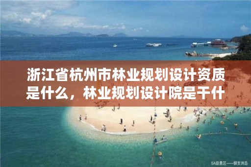 浙江省杭州市林业规划设计资质是什么，林业规划设计院是干什么的