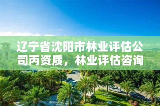 辽宁省沈阳市林业评估公司丙资质,林业评估咨询公司