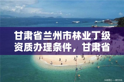 甘肃省兰州市林业丁级资质办理条件,甘肃省林业工程师评审条件