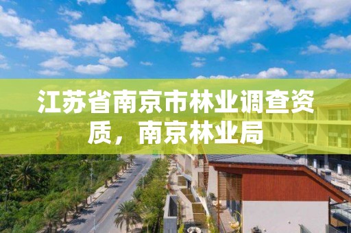 江苏省南京市林业调查资质，南京林业局