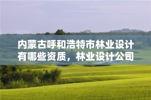 内蒙古呼和浩特市林业设计有哪些资质,林业设计公司资质怎么办