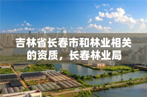 吉林省长春市和林业相关的资质,长春林业局