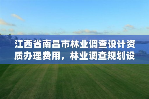 江西省南昌市林业调查设计资质办理费用,林业调查规划设计资质证书有什么用