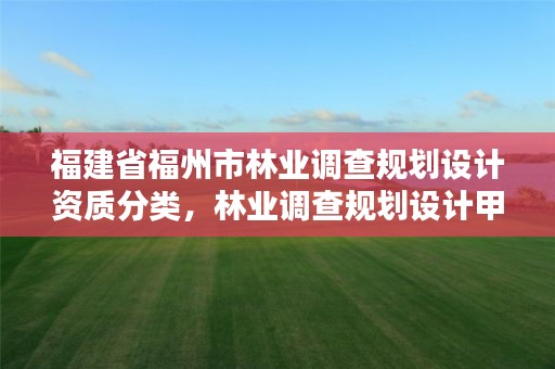 福建省福州市林业调查规划设计资质分类，林业调查规划设计甲级资质