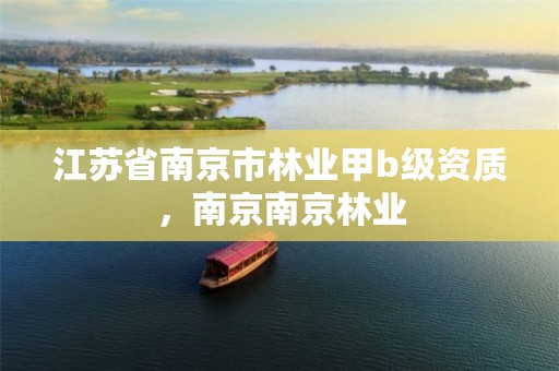 江苏省南京市林业甲b级资质，南京南京林业