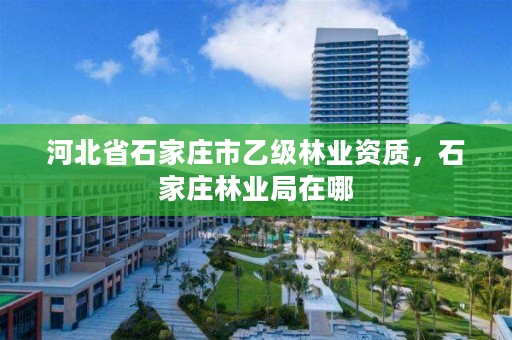 河北省石家庄市乙级林业资质，石家庄林业局在哪
