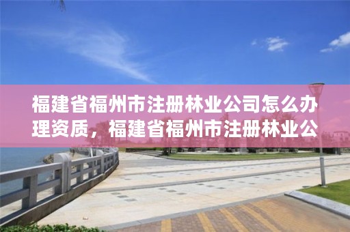 福建省福州市注册林业公司怎么办理资质，福建省福州市注册林业公司怎么办理资质证