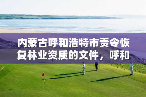 内蒙古呼和浩特市责令恢复林业资质的文件,呼和浩特市林草局长