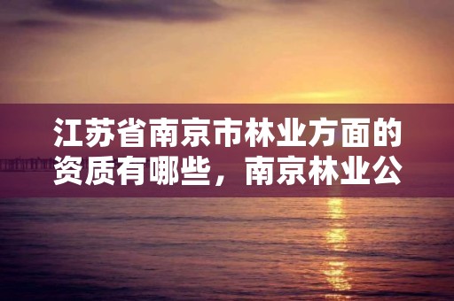 江苏省南京市林业方面的资质有哪些，南京林业公司