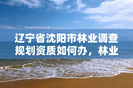 辽宁省沈阳市林业调查规划资质如何办,林业调查规划设计单位资格认证管理规定