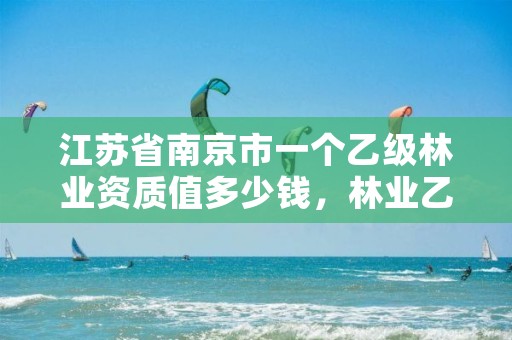 江苏省南京市一个乙级林业资质值多少钱，林业乙级资质办理条件