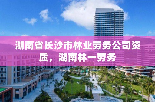 湖南省长沙市林业劳务公司资质,湖南林一劳务