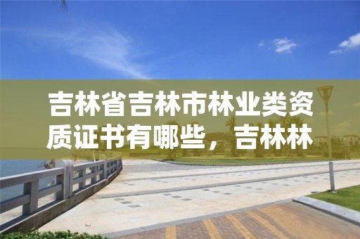 吉林省吉林市林业类资质证书有哪些,吉林林业公司