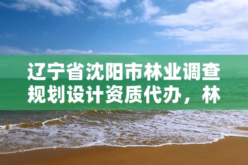 辽宁省沈阳市林业调查规划设计资质代办,林业调查规划设计资质证书代办