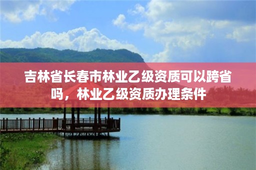 吉林省长春市林业乙级资质可以跨省吗,林业乙级资质办理条件