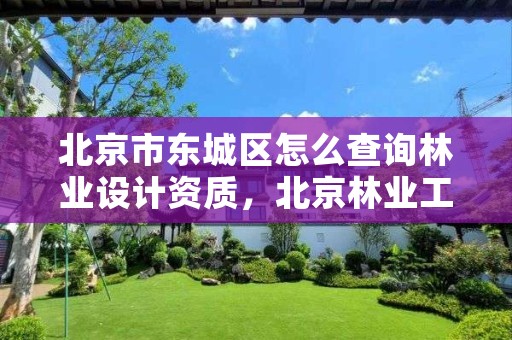 北京市东城区怎么查询林业设计资质，北京林业工程咨询有限公司