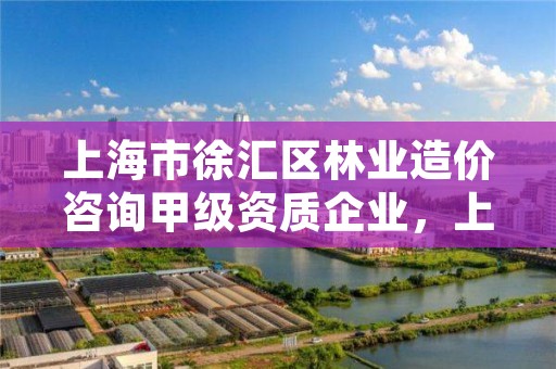 上海市徐汇区林业造价咨询甲级资质企业,上海绿化林业