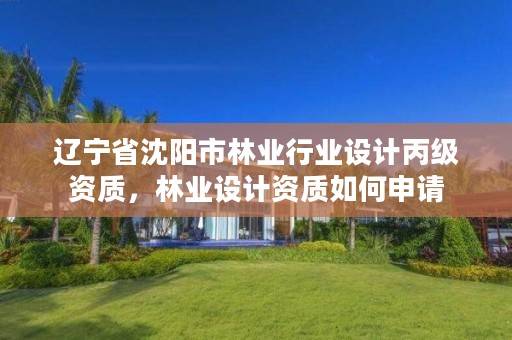 辽宁省沈阳市林业行业设计丙级资质,林业设计资质如何申请